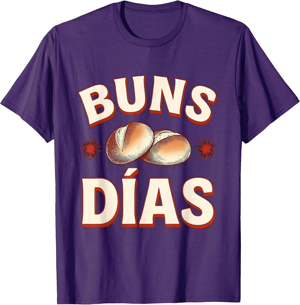 Men's Buns Días Funny Spanish Pun Cinco De Mayo Party Humor T-Shirt - Purple