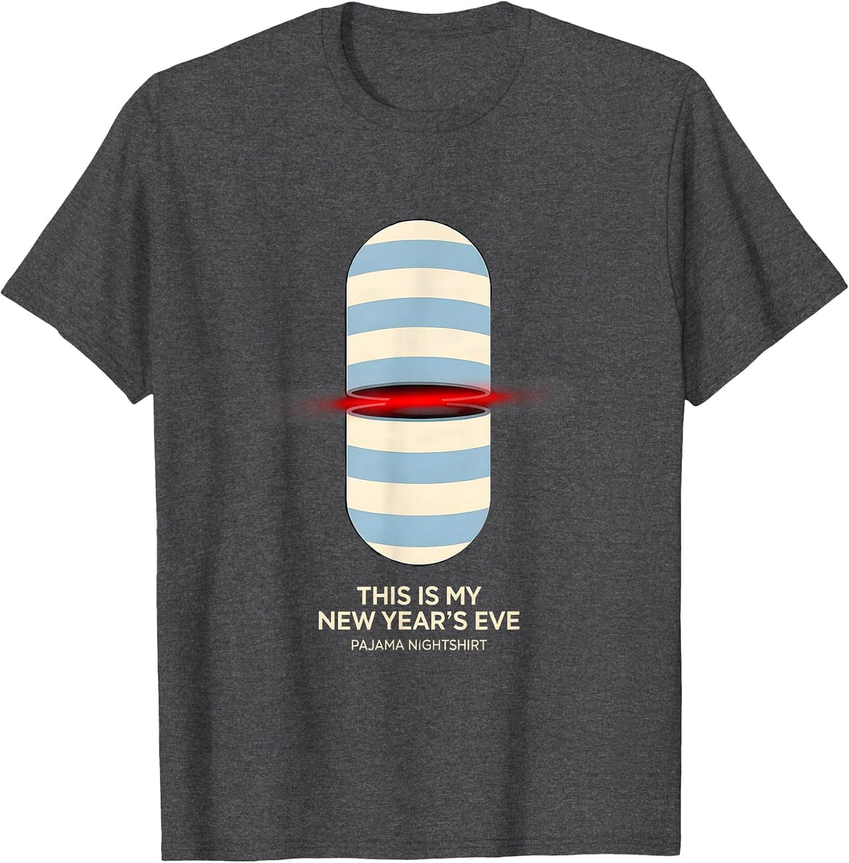 Men's This Is My New Year's Eve Pajama Nightshirt Funny T-Shirt - Dark Heather Grey