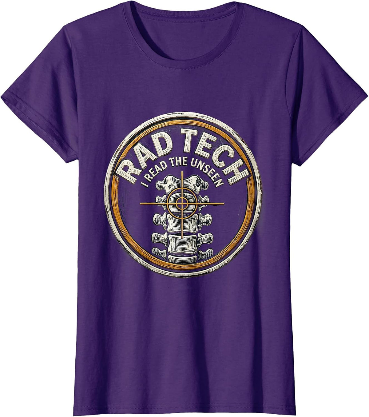 Women's Rad Tech I Read The Unseen Funny Radiology Technologist T-Shirt - Purple