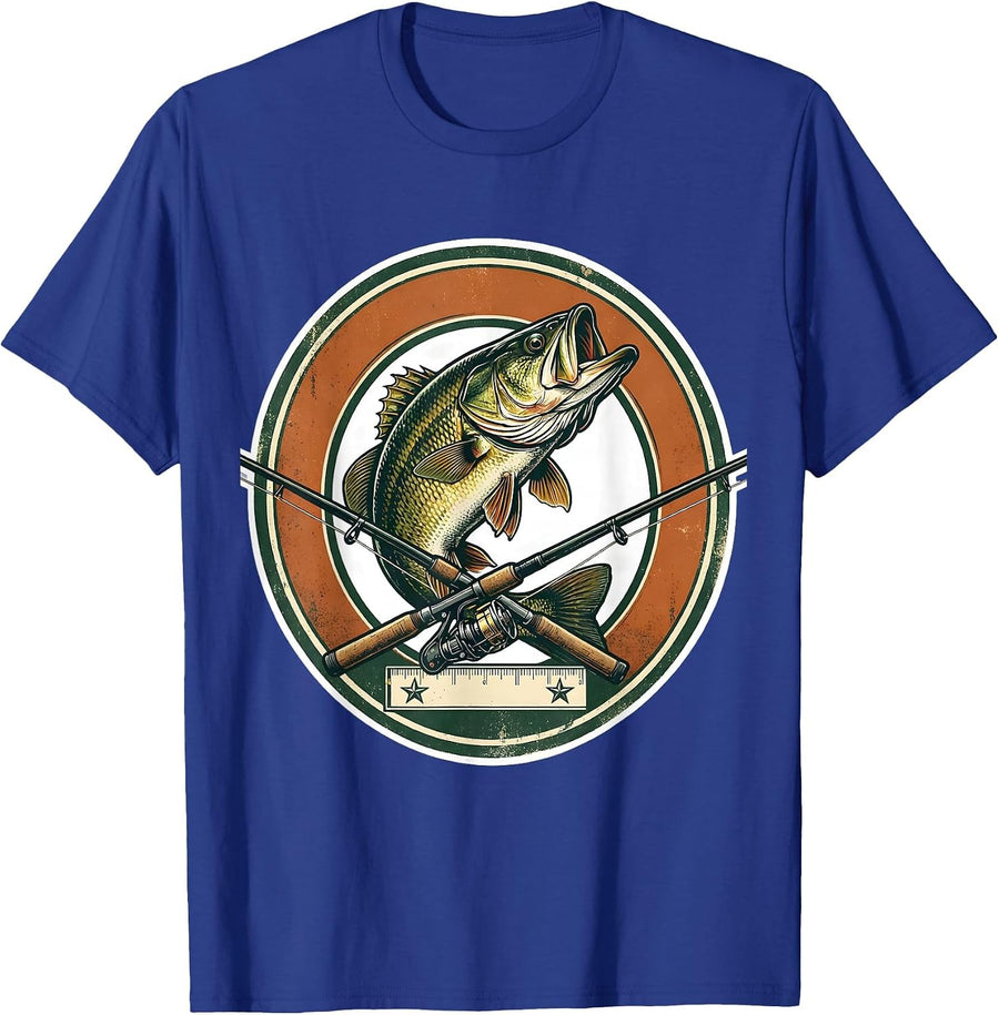 Vintage Trophy Bass Fishing Humor Fan Gift T-Shirt - Royal Blue