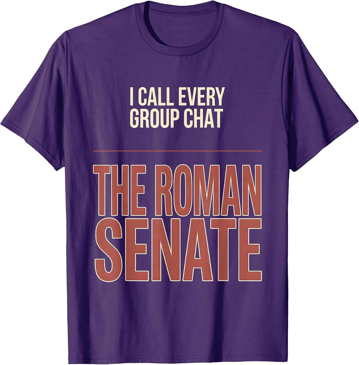 Men's I Call Every Group Chat The Roman Senate History Teacher T-Shirt - Purple