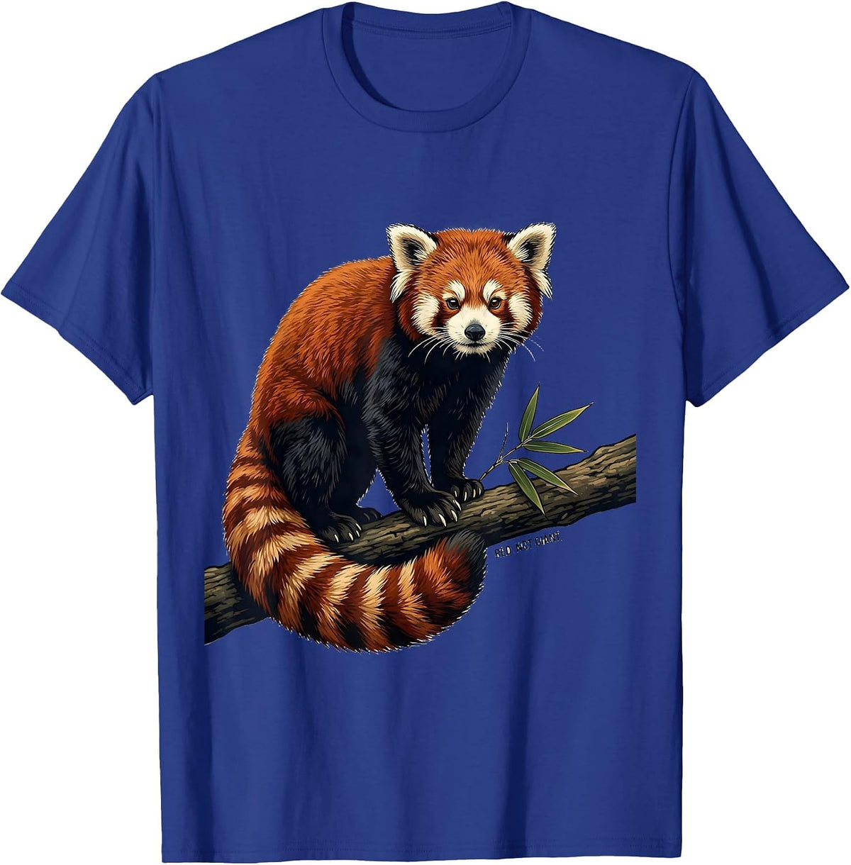 Men's Red Not Giant Funny Red Panda Lover Cute Animal Illustration T-Shirt - Royal Blue