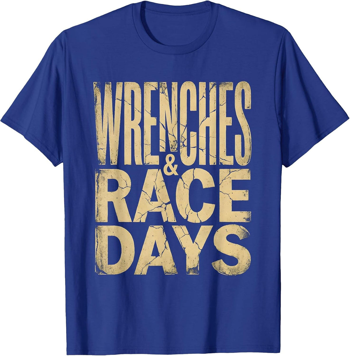 Men's Wrenches and Race Days Pit Crew Design T-Shirt - Royal Blue