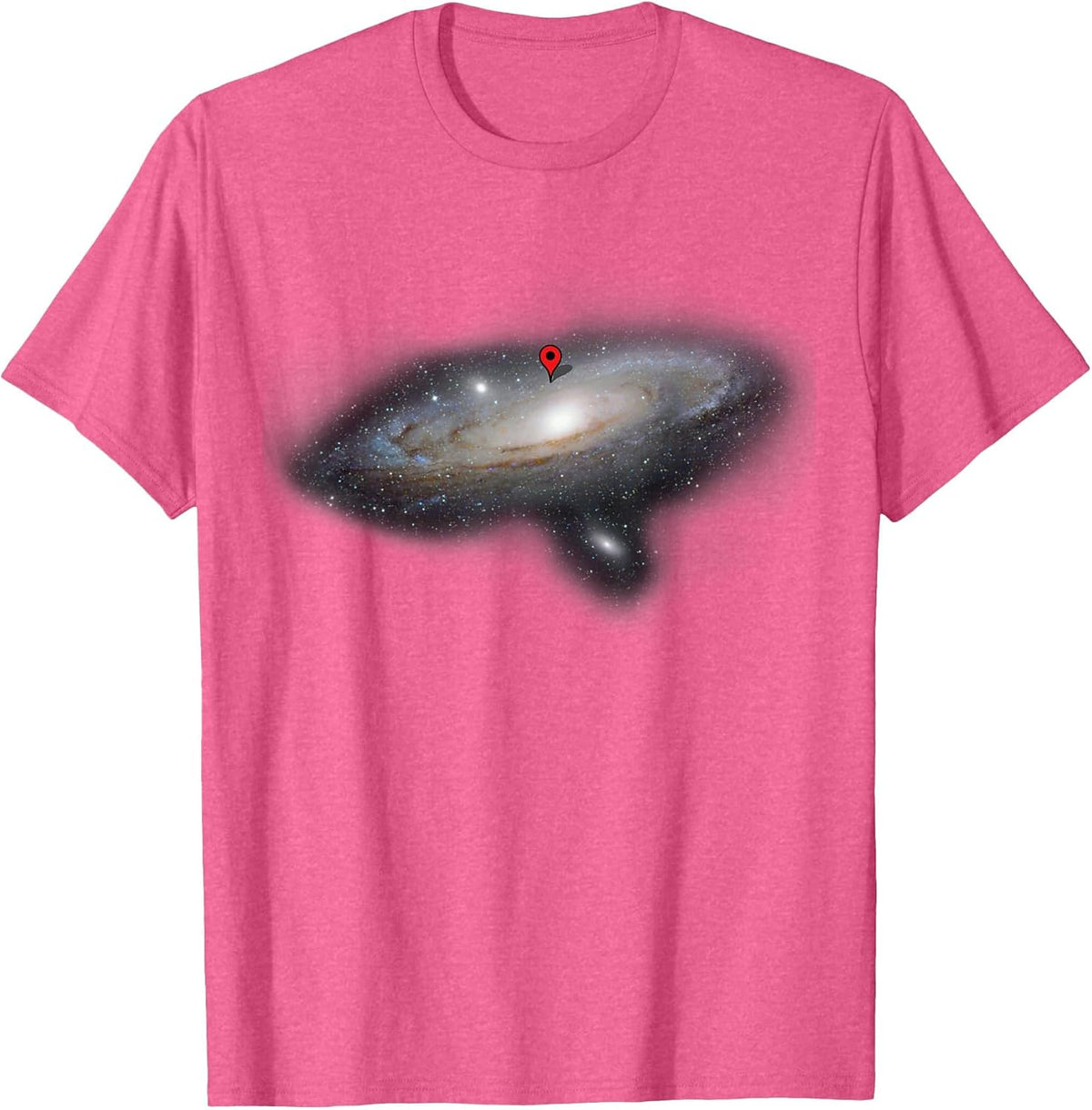 You are Here Funny Astronomy Planets Galaxy Universe Shirt T-Shirt - Pink Heather