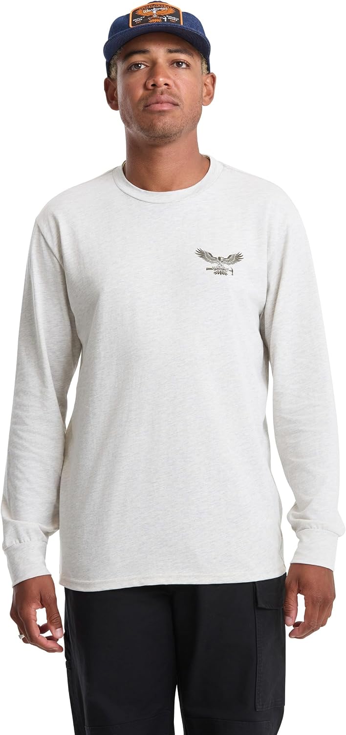 Volcom Men's Long Sleeve Workwear T-Shirt - Stone Heather