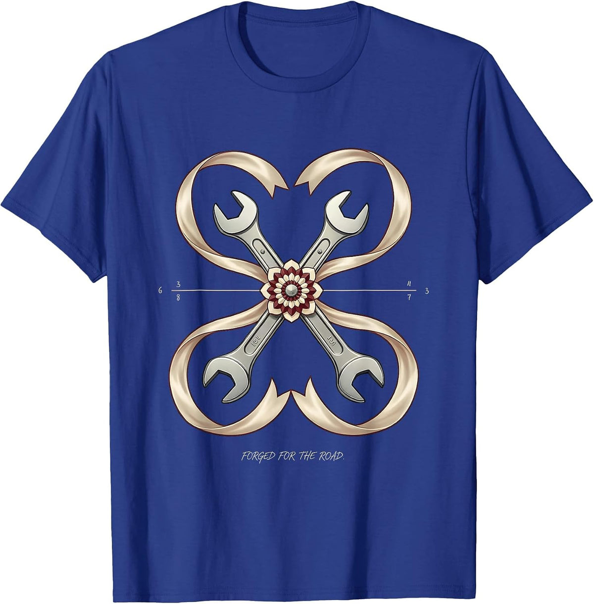 Valley Forge Automotive Forged for the Road Design T-Shirt - Royal Blue