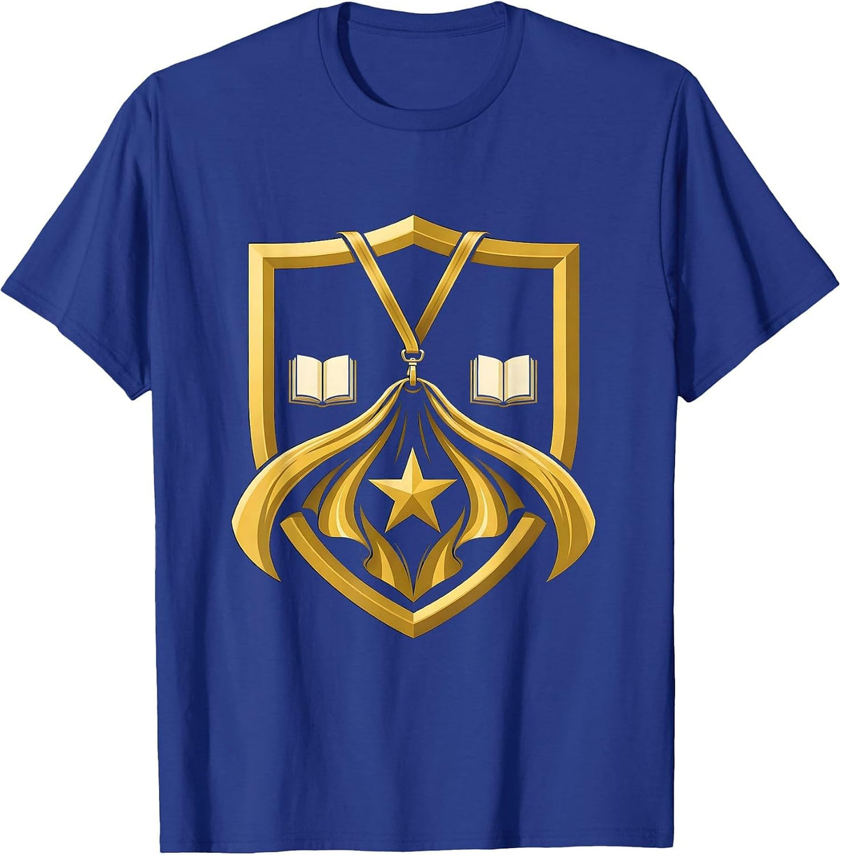 Superhero SPED Teacher Cape Lanyard Graphic T-Shirt - Royal Blue