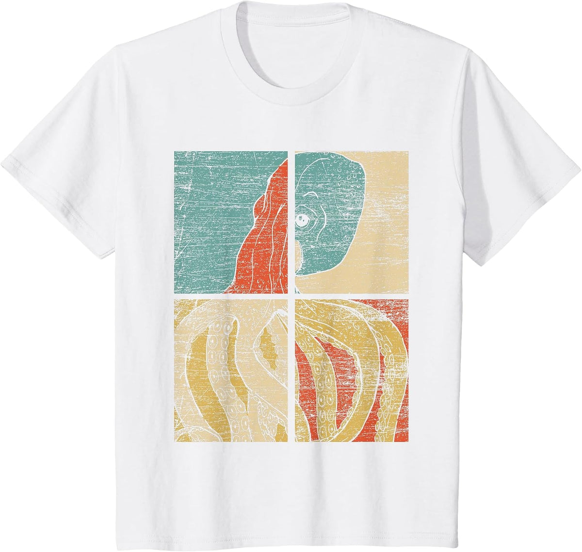 Pop Art Squid Octopus T-Shirt - White