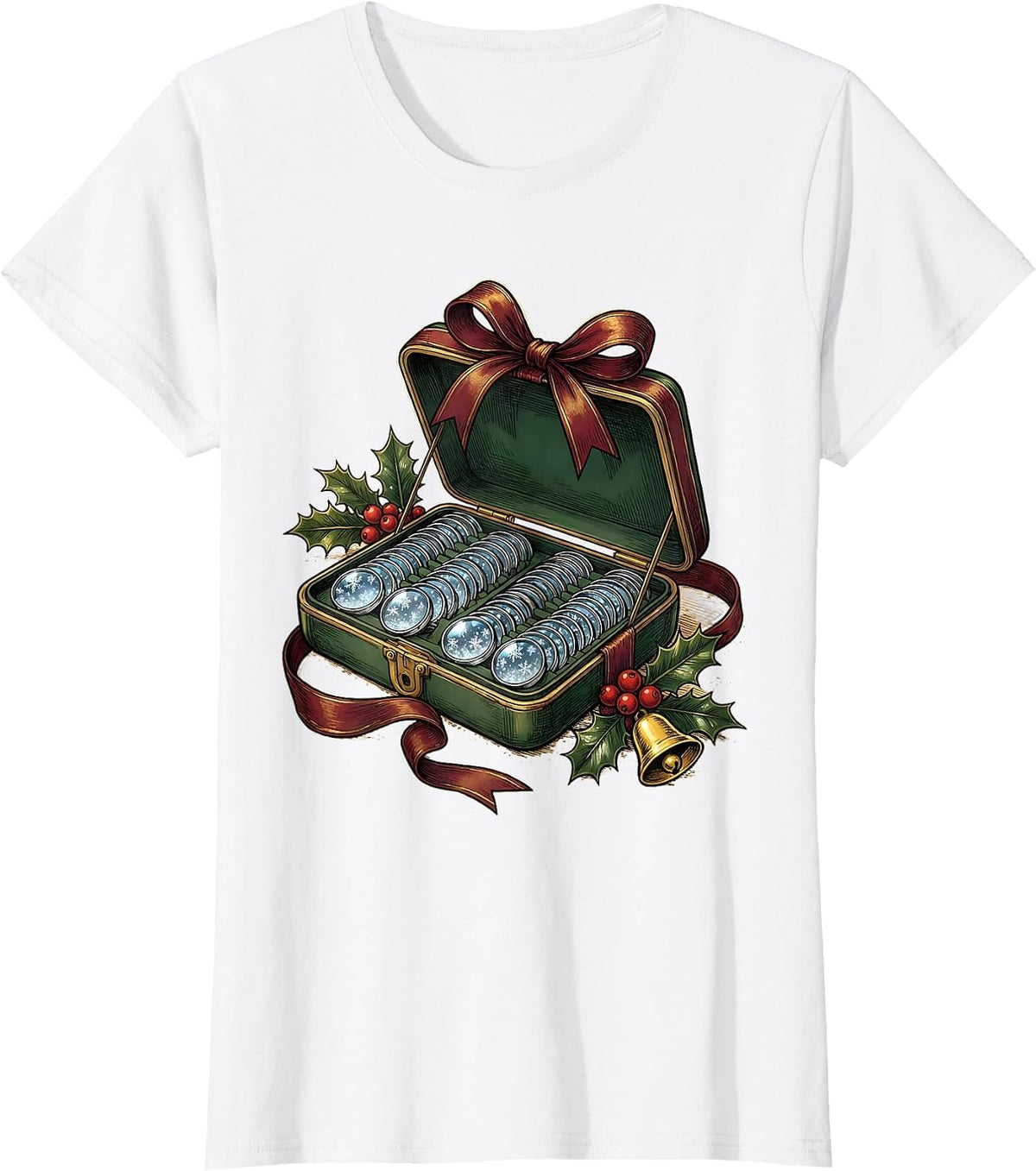 Trial-Lens Case Christmas Optometrist Eye Exam Humor T-Shirt - White