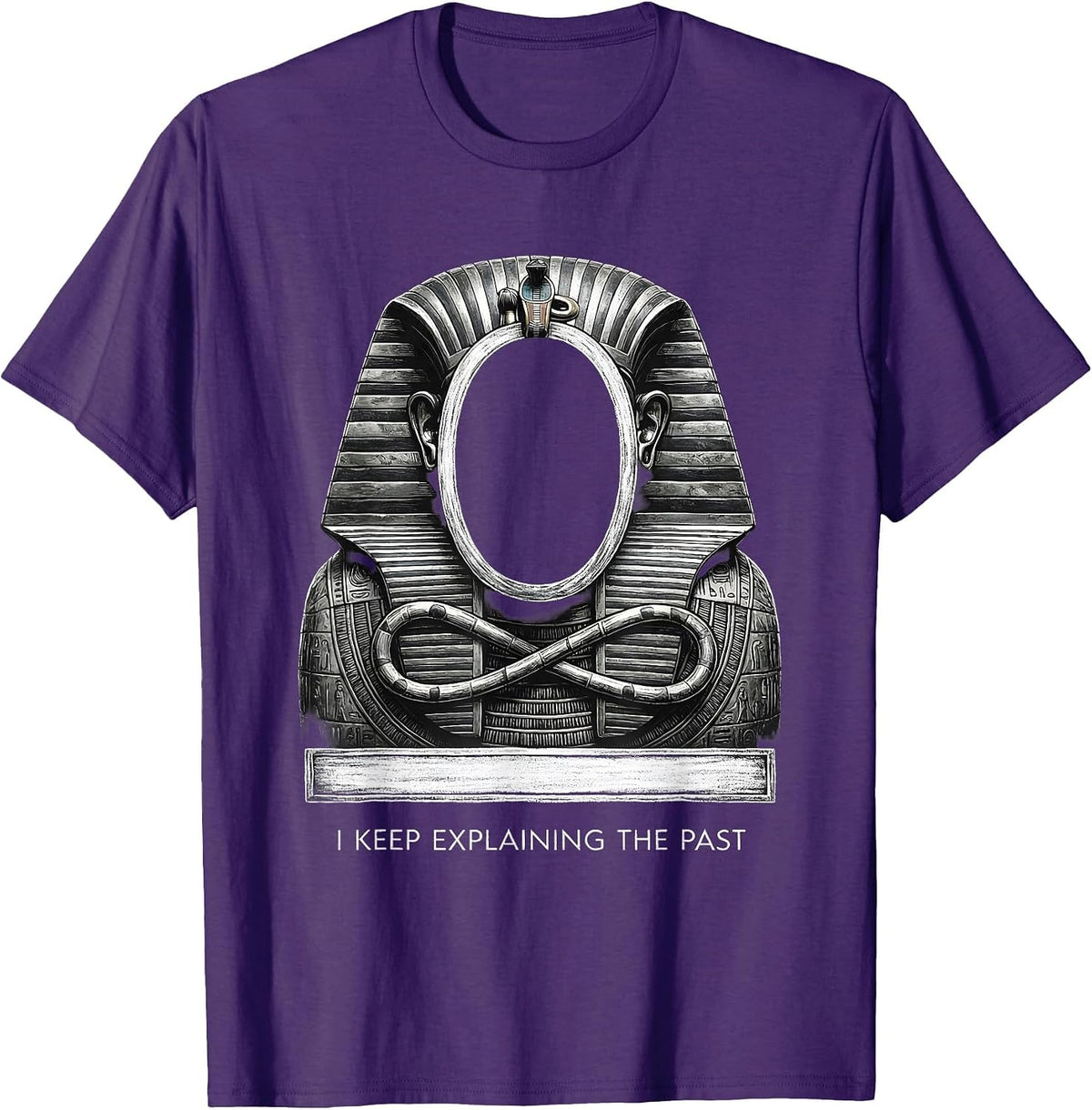 I Keep Explaining The Past Funny History Teacher Back T-Shirt - Purple