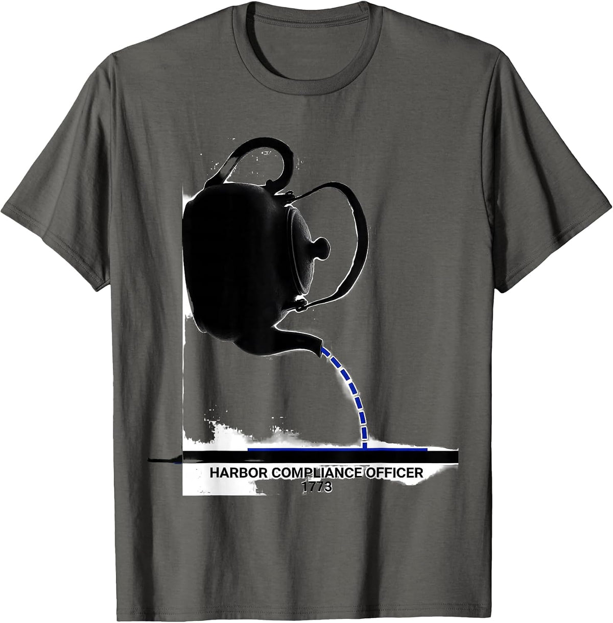 Harbor Compliance Officer, 1773 Funny History Teacher 4th T-Shirt - Asphalt Grey