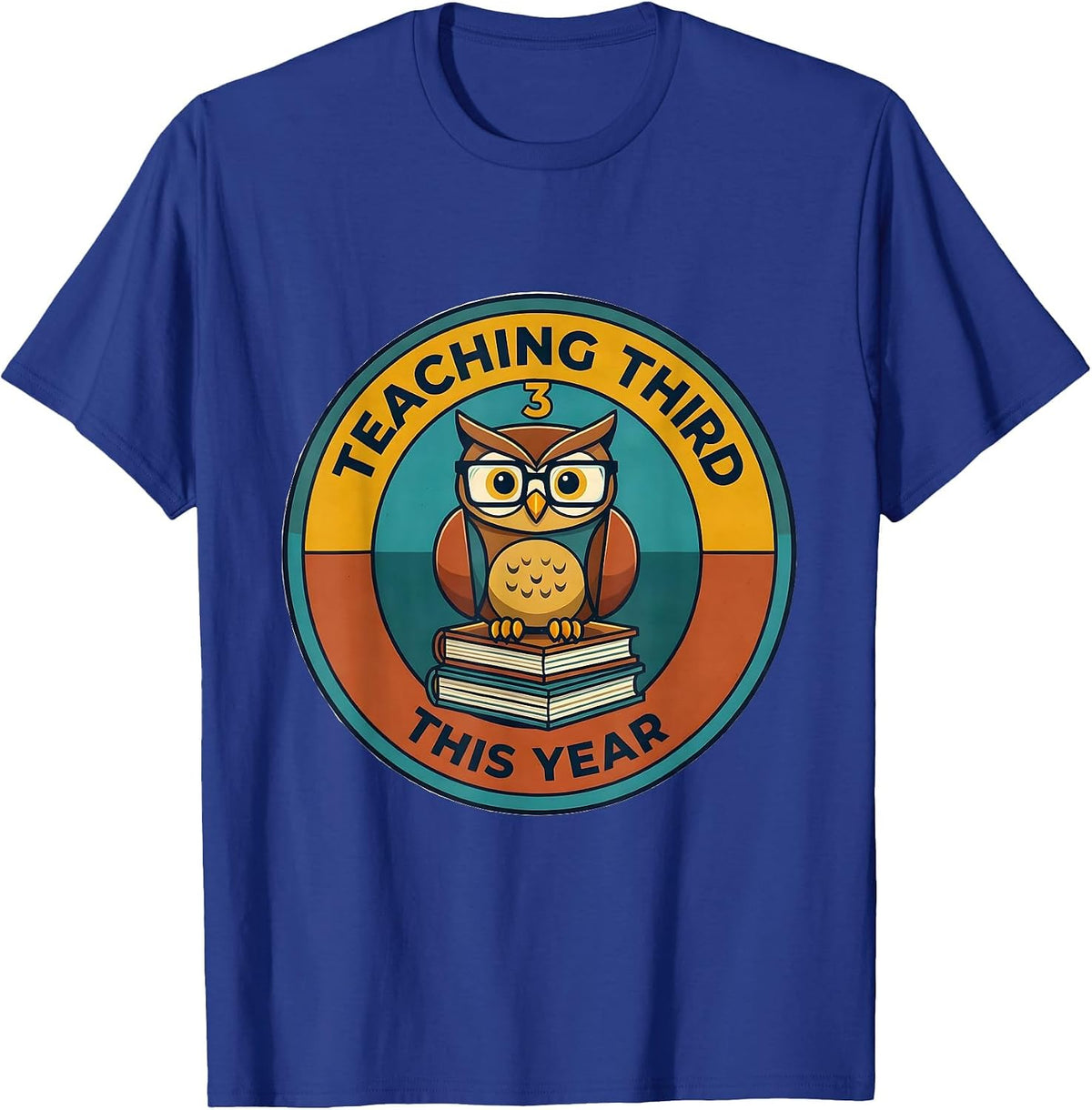 Men's Teaching Third This Year Midcentury Modern Teacher Grade T-Shirt - Royal Blue