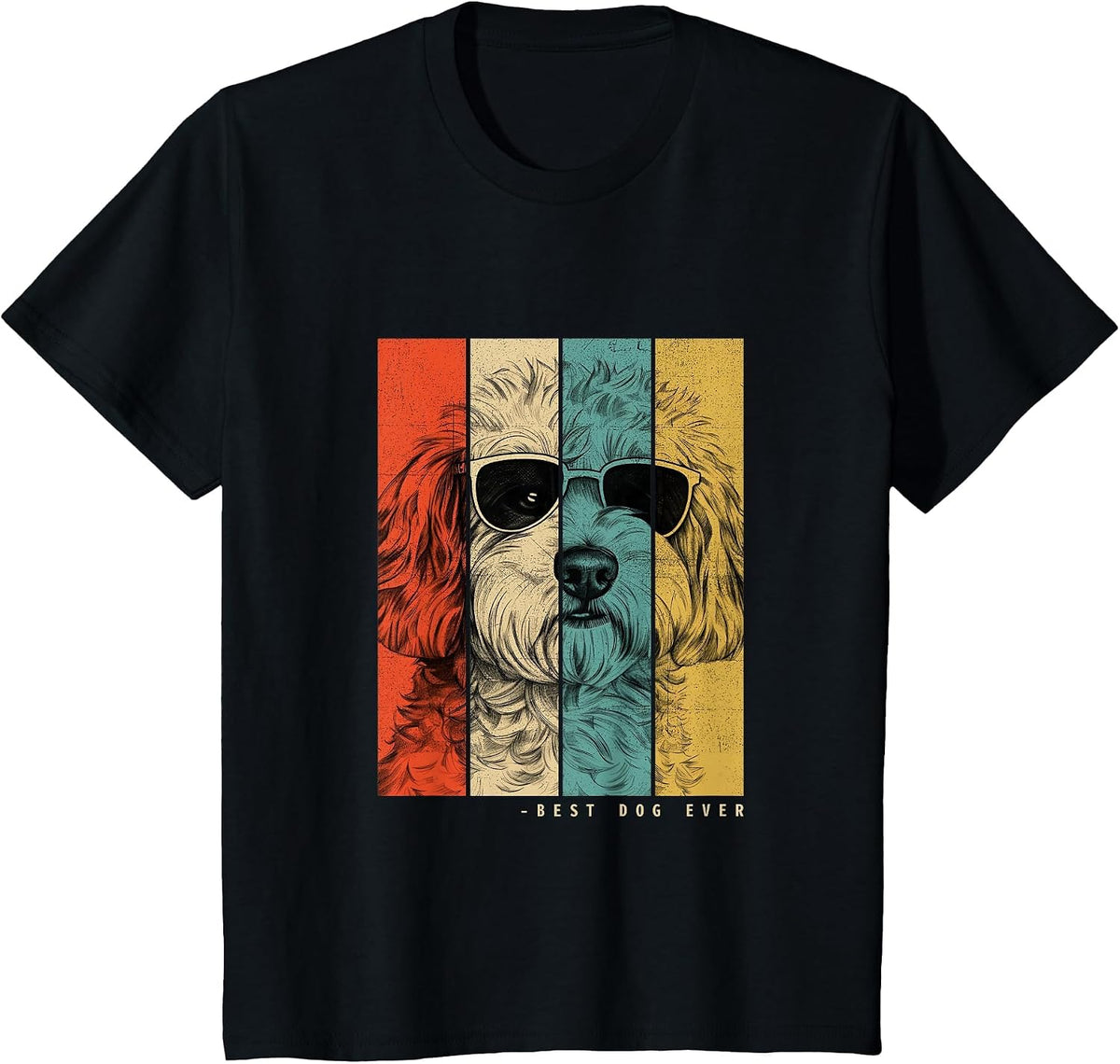 Vintage Cockapoo Dog Mom Dad Kids Men Women T-Shirt - Black