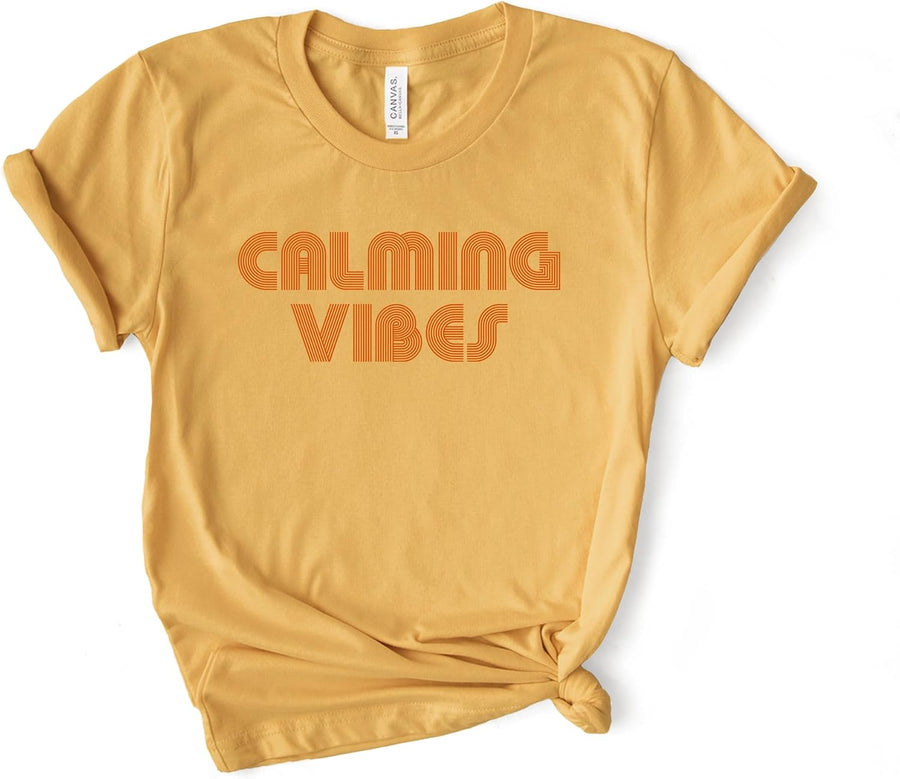 Massage Therapist Shirt, Calming Vibes, Massage Therapist Gift, Gift Tee, Softstyle Unisex Tee - Heather Mustard