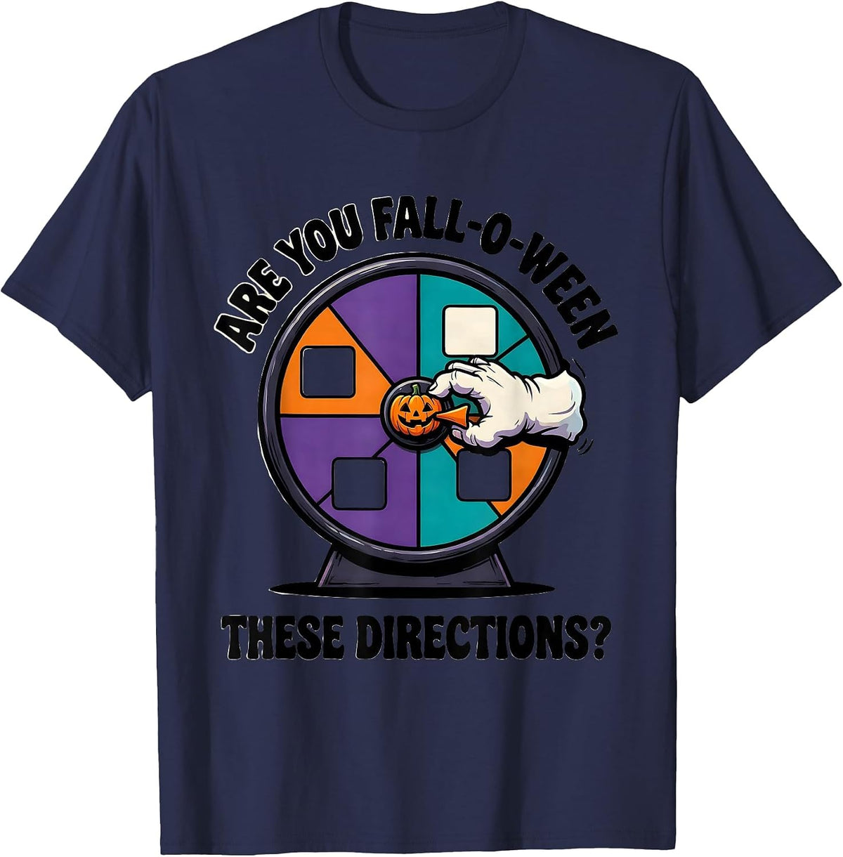 Are You Fall-O-Ween These Directions Funny Teacher Halloween T-Shirt - Navy Blue