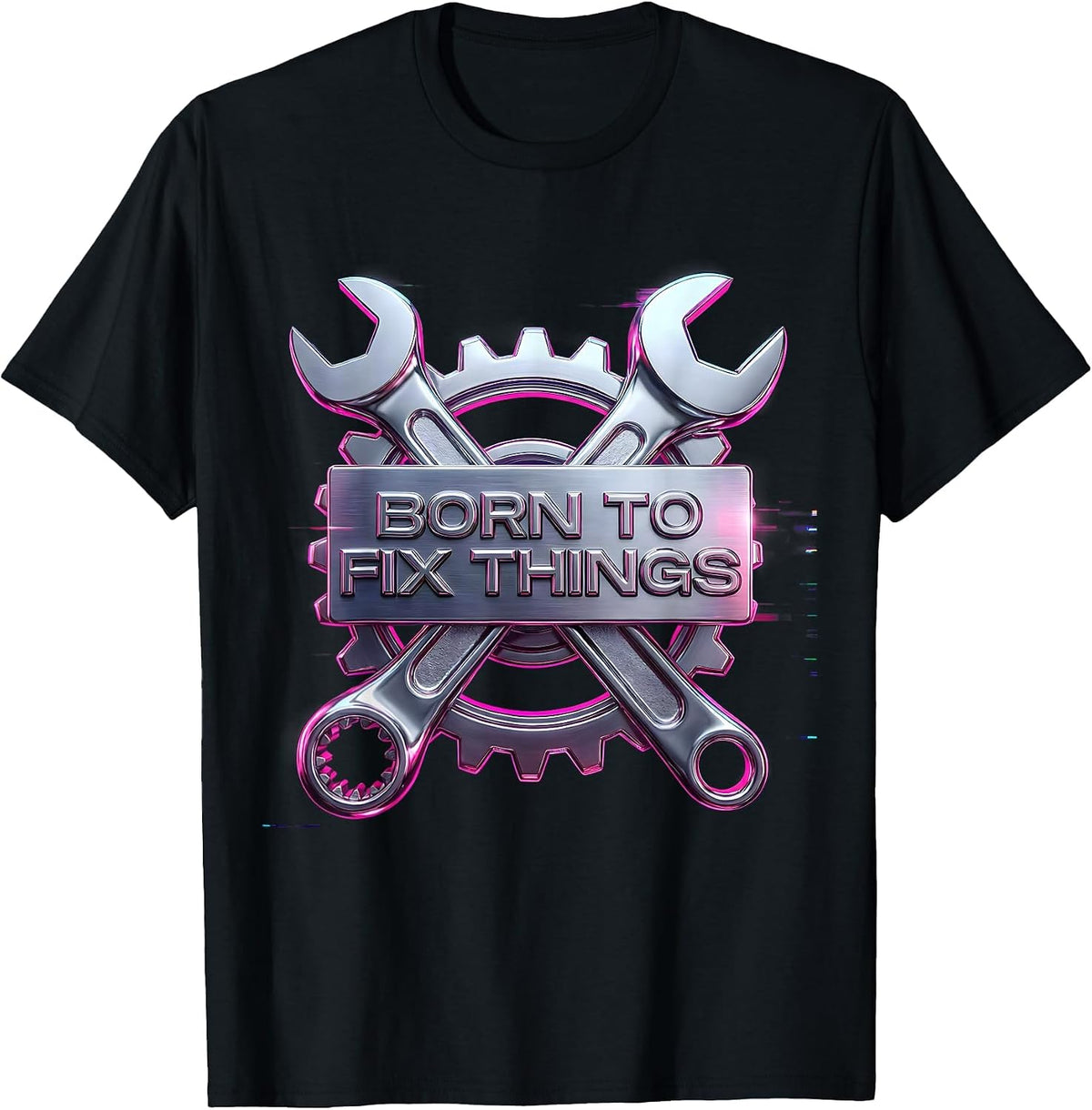 Men's Born to Fix Things Handyman Pride Design T-Shirt - Black