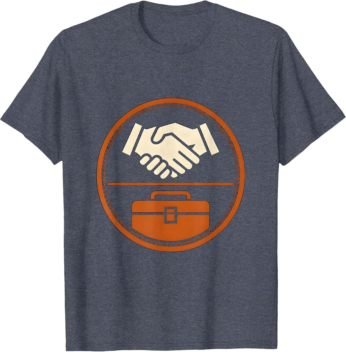 Labor Day Hardworking Hands Toolbox Graphic T-Shirt - Heather Blue