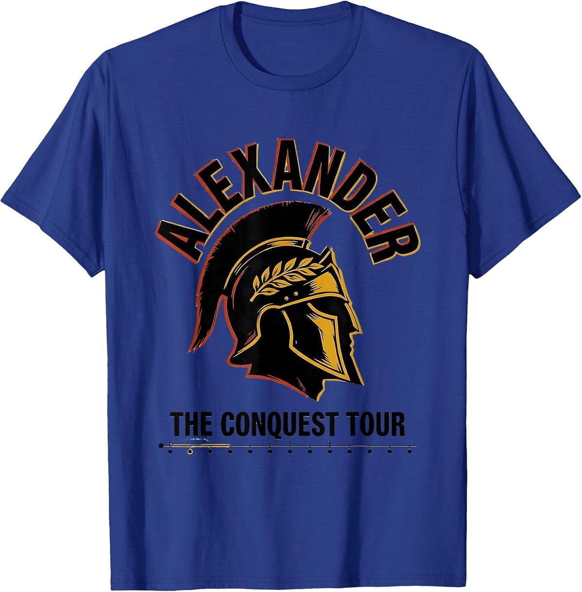 Men's Alexander — The Conquest Tour Funny History Teacher History T-Shirt - Royal Blue