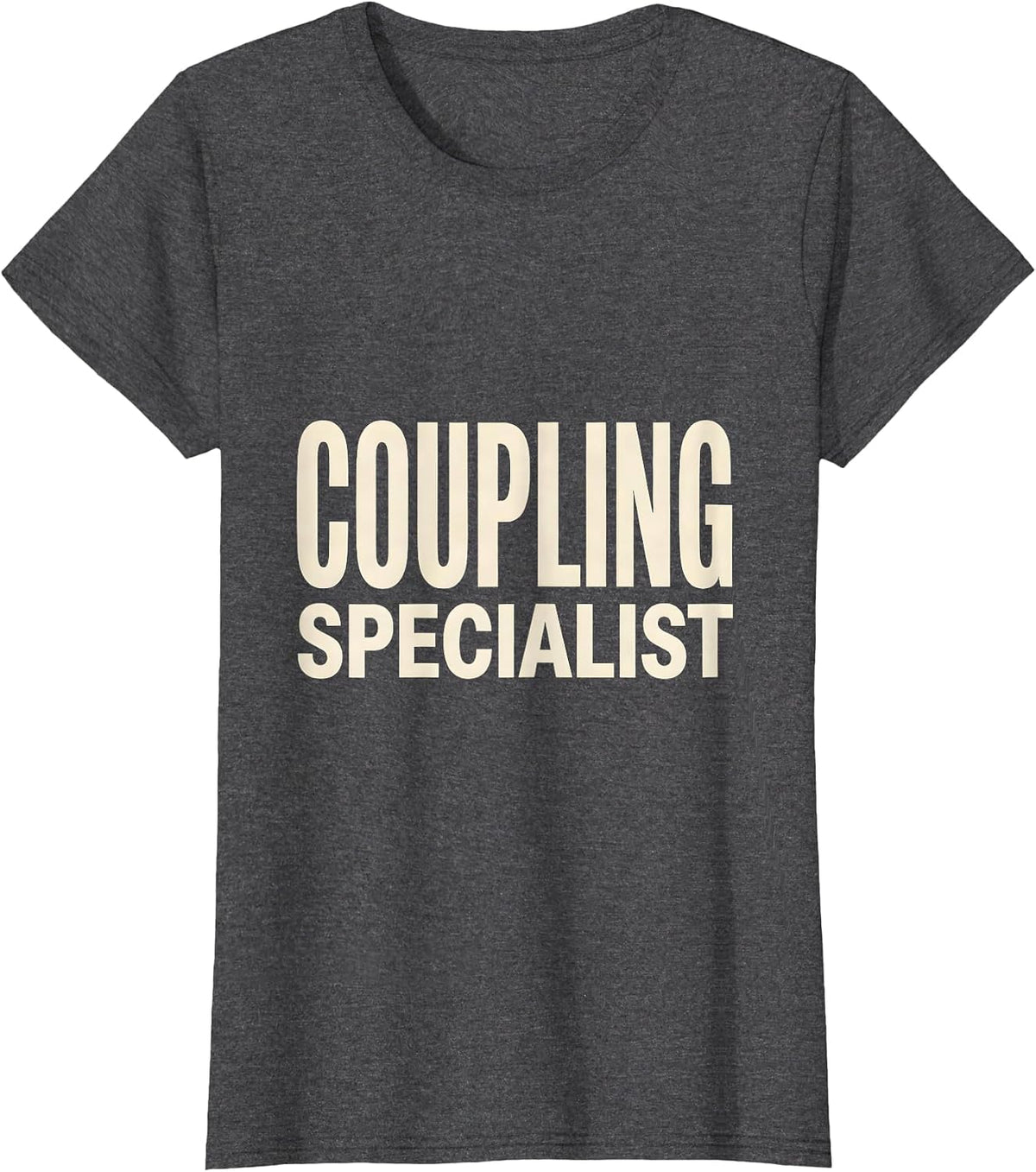 Women's Coupling Specialist Funny Plumber Pipefitter Occupational T-Shirt - Dark Heather Grey