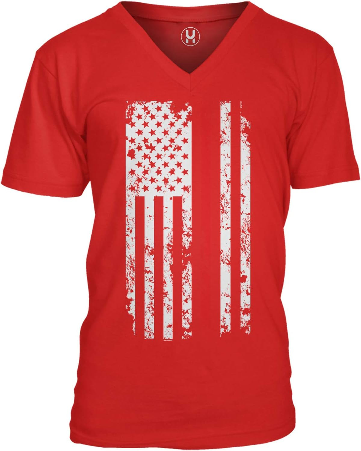 Red Line American Flag - Firefighter Support Unisex V-Neck T-Shirt - Red