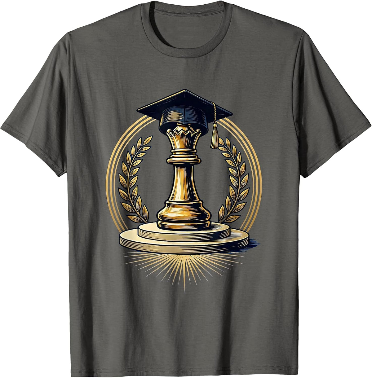 Chess King Graduation Class of 2026 T-Shirt - Asphalt Grey