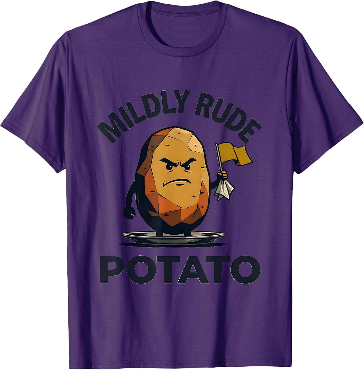 Men's Mildly Rude Potato Funny Couples Thanksgiving Matching T-Shirt - Purple