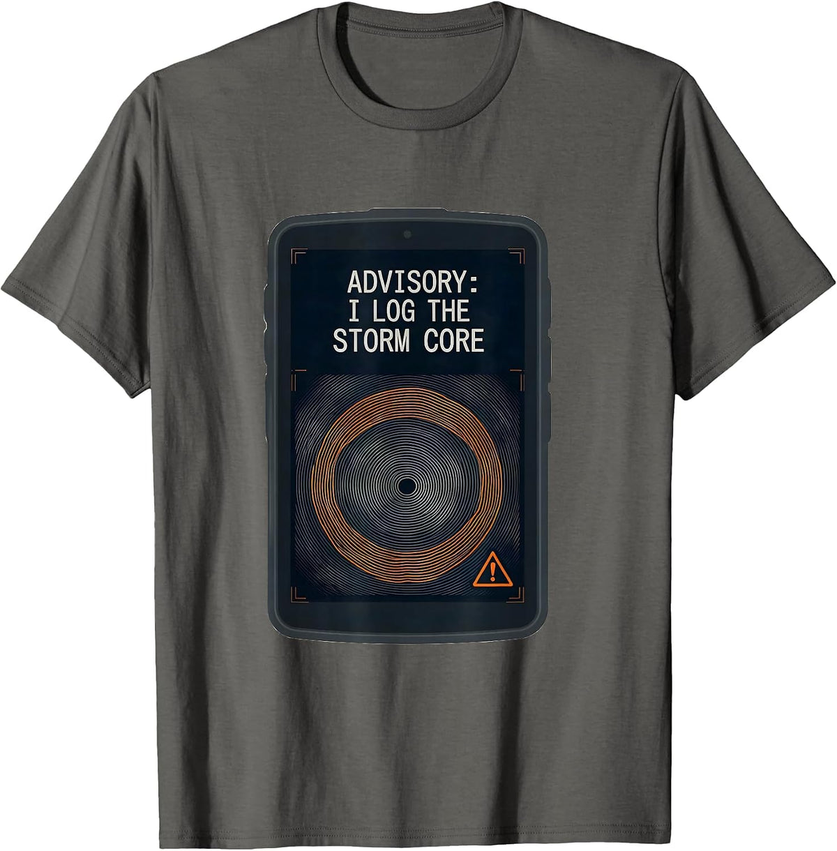 Men's Advisory: I Log The Storm Core Funny Meteorology Enthusiast T-Shirt - Asphalt Grey