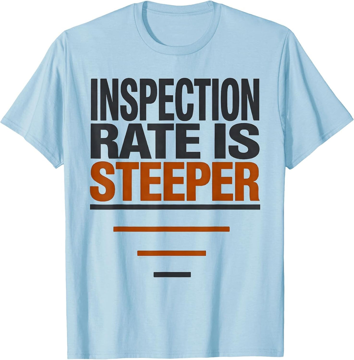 Men's Inspection Rate Is Steeper Funny Plumber Pipefitter T-Shirt - Baby Blue