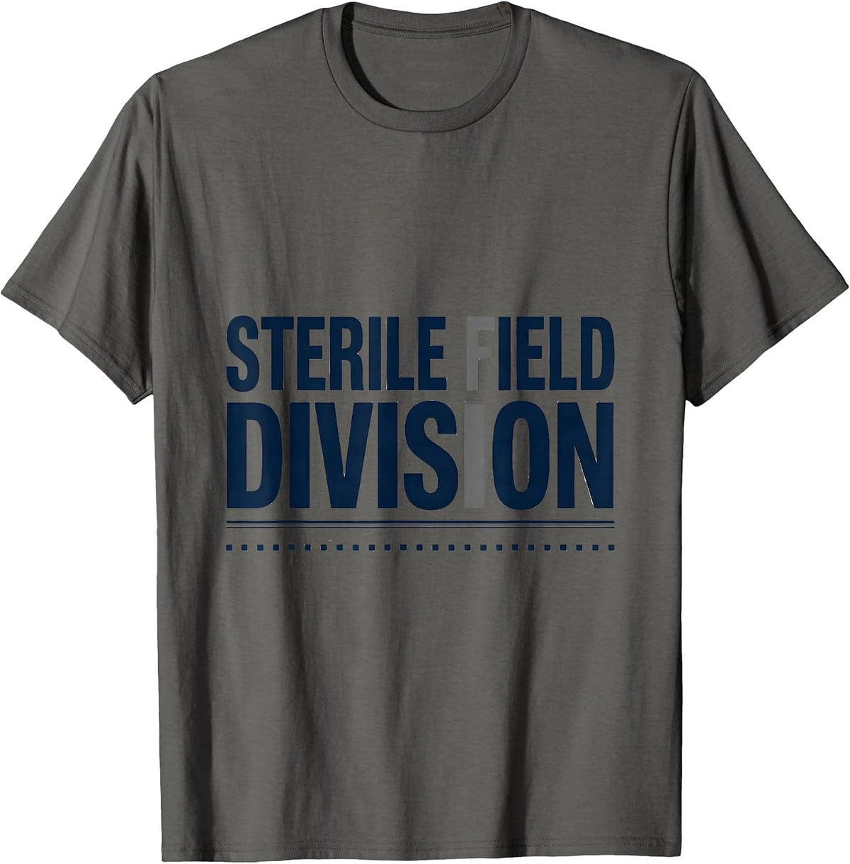 Men's Sterile Field Division Minimalist Surgical Tech Occupational T-Shirt - Asphalt Grey