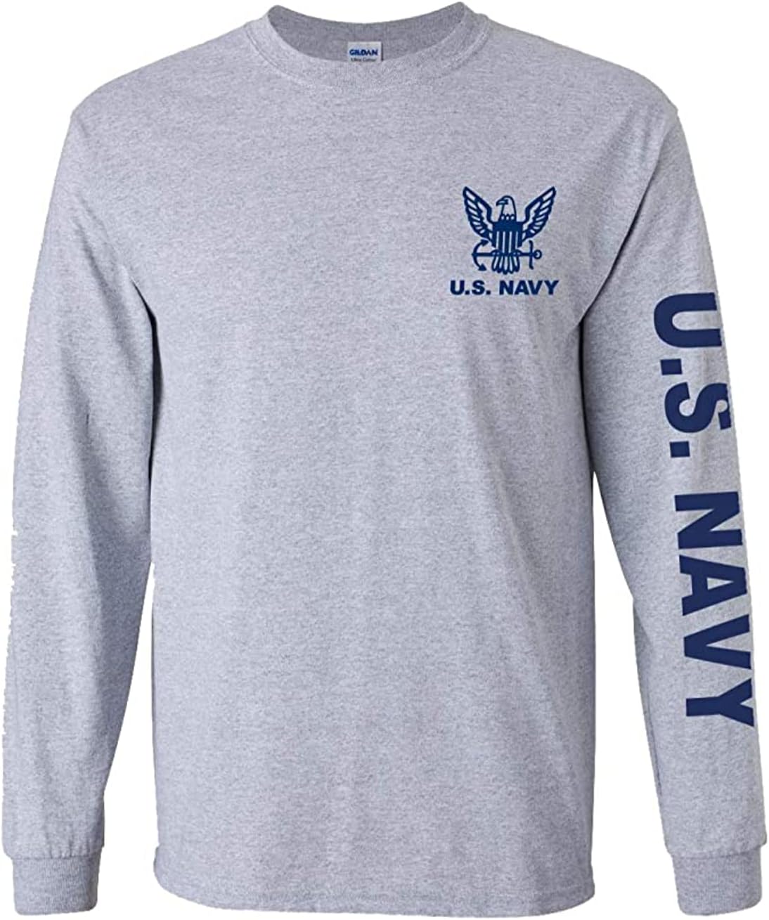 Armed Forces Depot U.S. Navy long sleeve T-shirt. Navy Blue or Sports Grey - Sports Grey