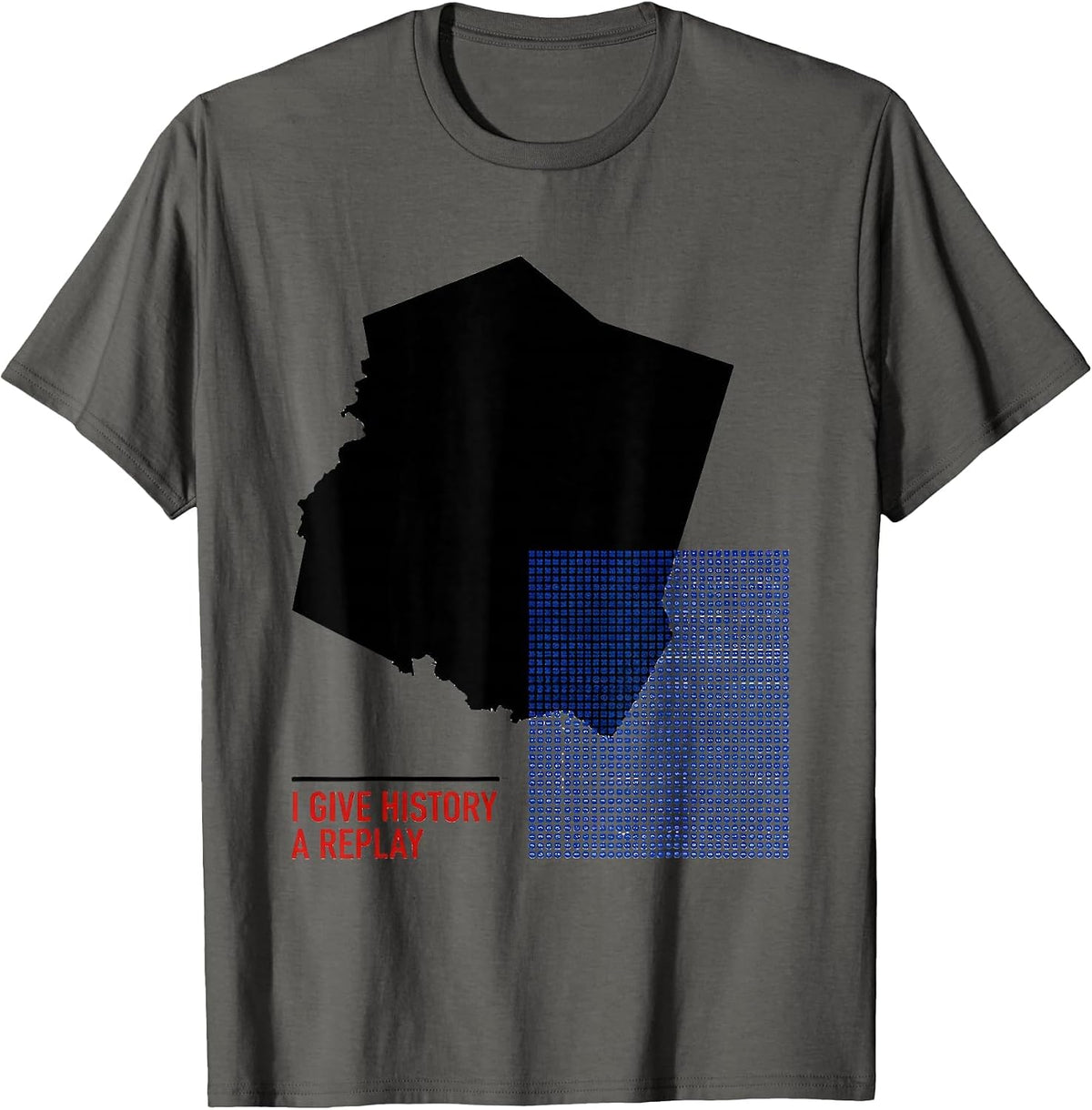 Men's I Give History A Replay Funny History Teacher Subject Pride T-Shirt - Asphalt Grey