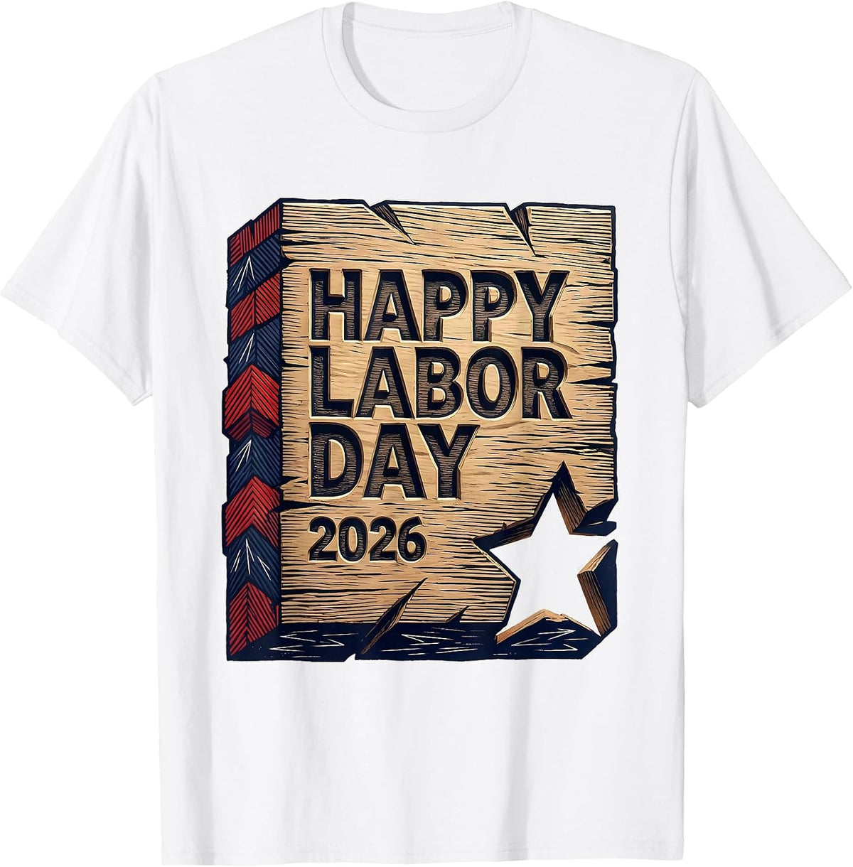 Men's Happy Labor Day 2026 Patriotic Union Pride Labor Day Gift T-Shirt - White