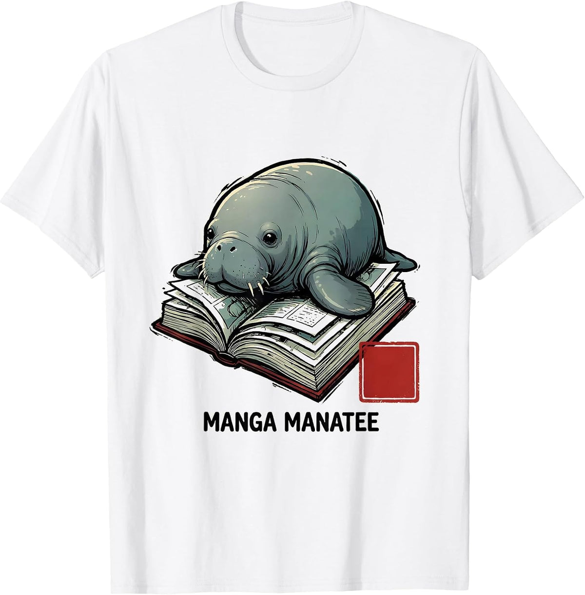 Men's Manga Manatee Kawaii Anime Fan Gift Chibi T-Shirt - White