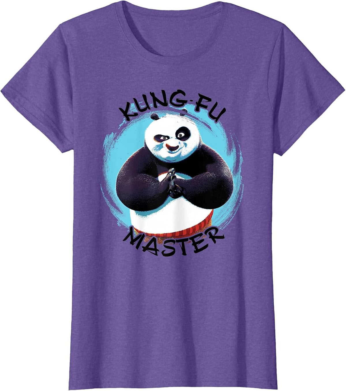 Kung Fu Panda Po Kung Fu Master Paint Smear Portrait T-Shirt - Purple Heather