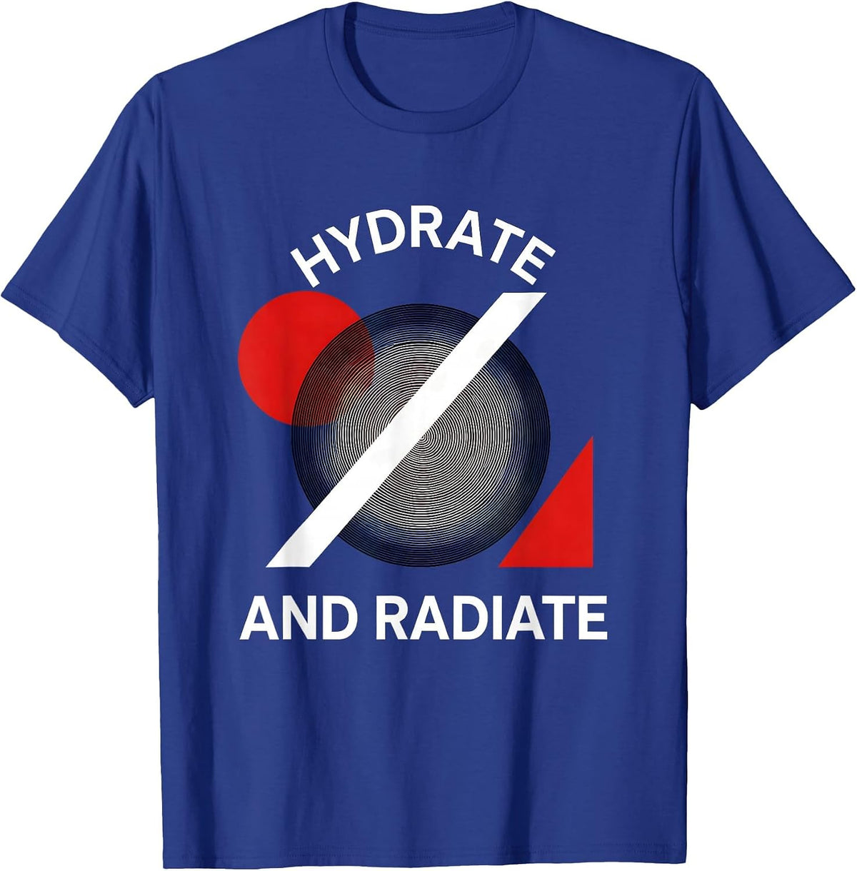 K-Beauty Glass Skin Hydrate and Radiate Design T-Shirt - Royal Blue