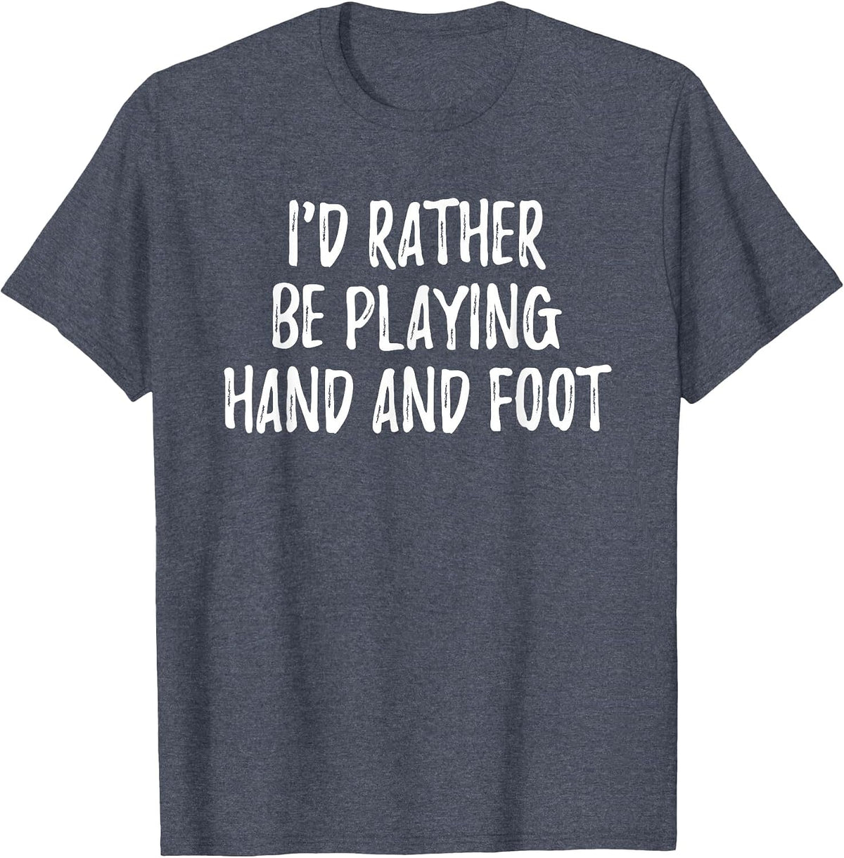 Hand and Foot Card Game T-Shirt - Heather Blue