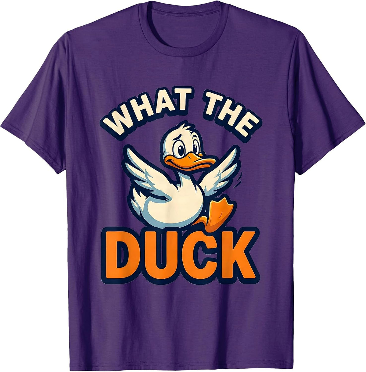Men's What The Duck Funny Duck Hunter Novelty Gift T-Shirt - Purple