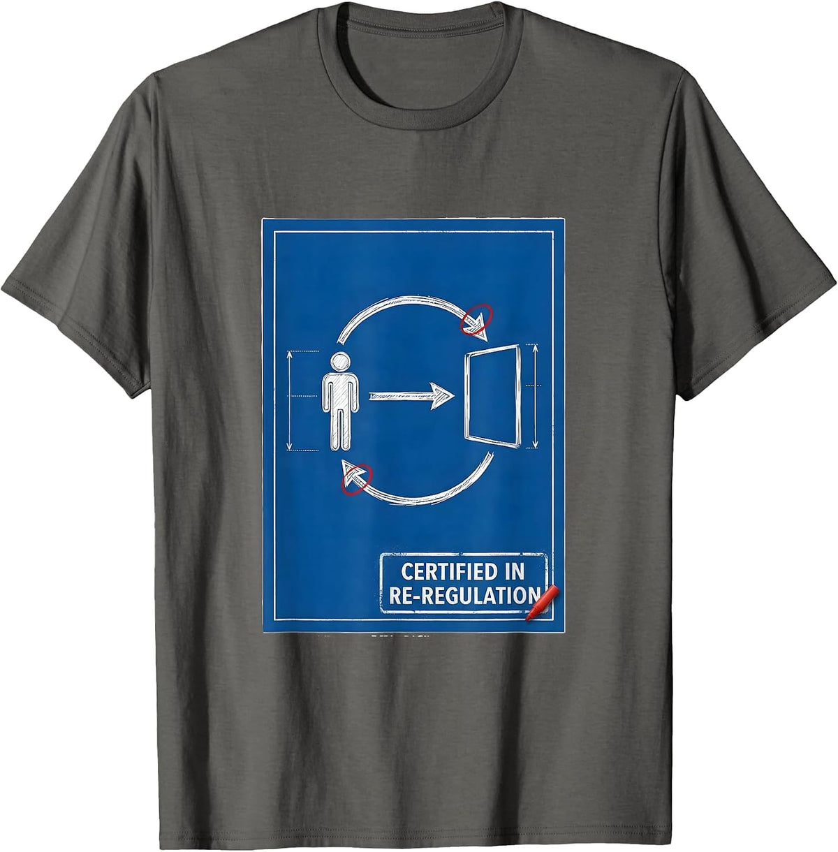 Men's Certified In Re-Regulation Technical Blueprint Special T-Shirt - Asphalt Grey