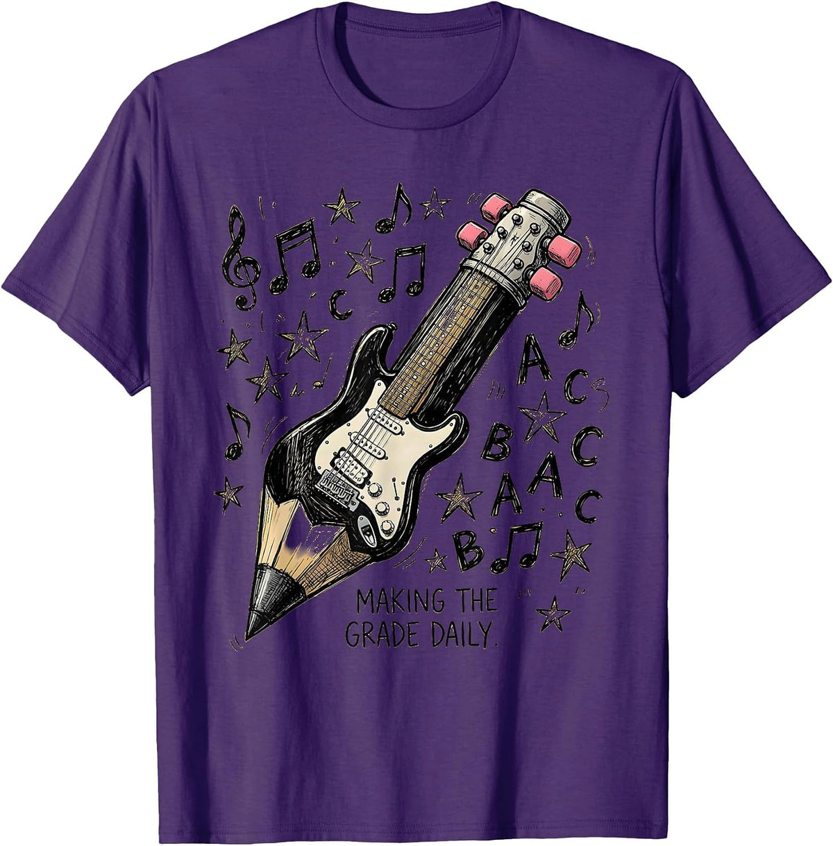 Men's Rock Your School Making the Grade Daily Design T-Shirt - Purple