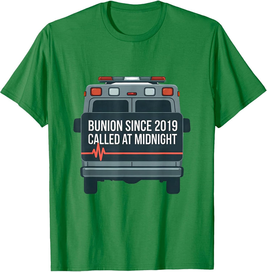 Men's Bunion Since 2019 Called At Midnight Funny EMT Paramedic T-Shirt - Kelly Green
