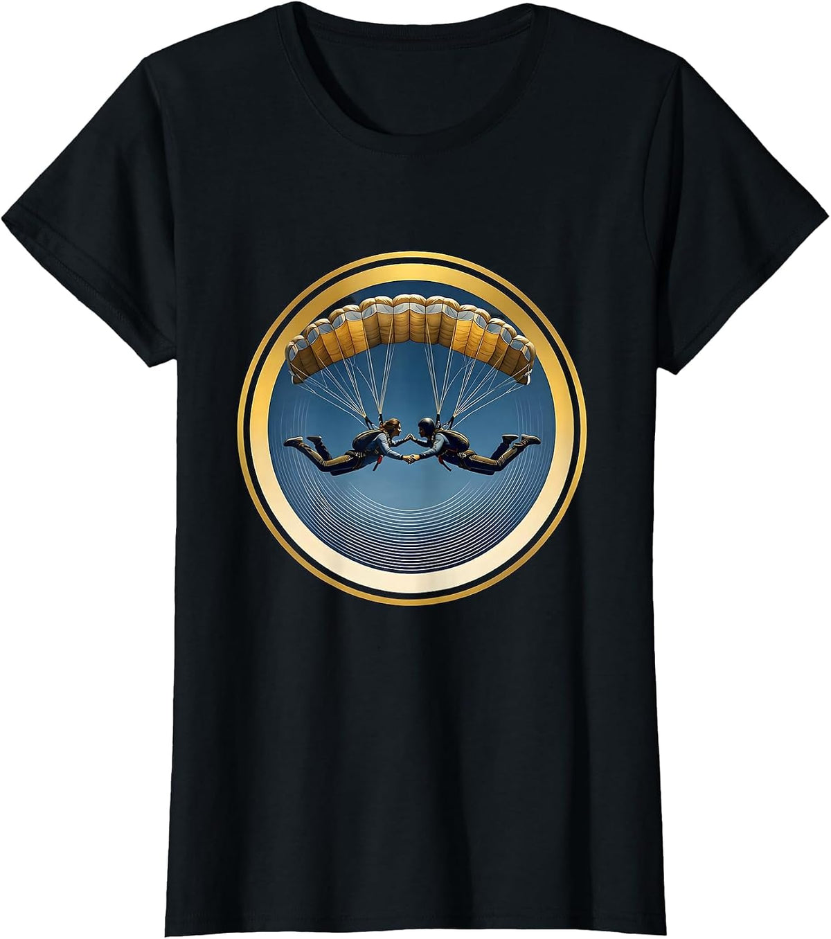 Skydive Formation Duo Graphic Tee T-Shirt - Black
