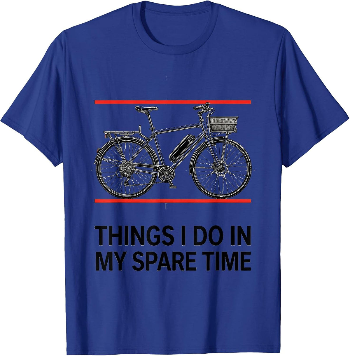 Men's Things I Do In My Spare Time Funny Biker Motorcycle Cycling T-Shirt - Royal Blue