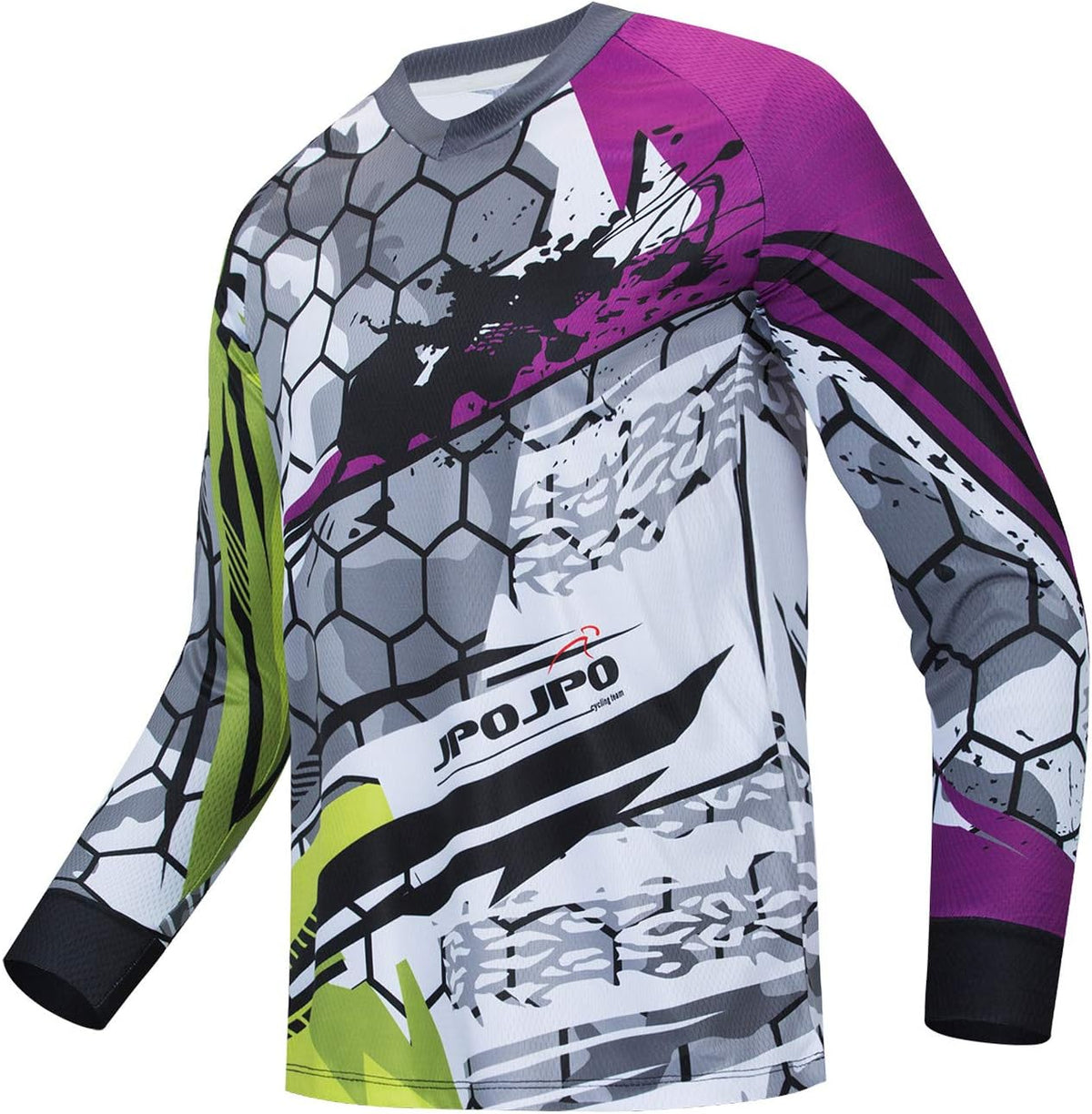 Weimostar Cycling Shirts Men's Mountain Bike Motocross Clothing Long Sleeve MTB T-Shirt - 32 Purple