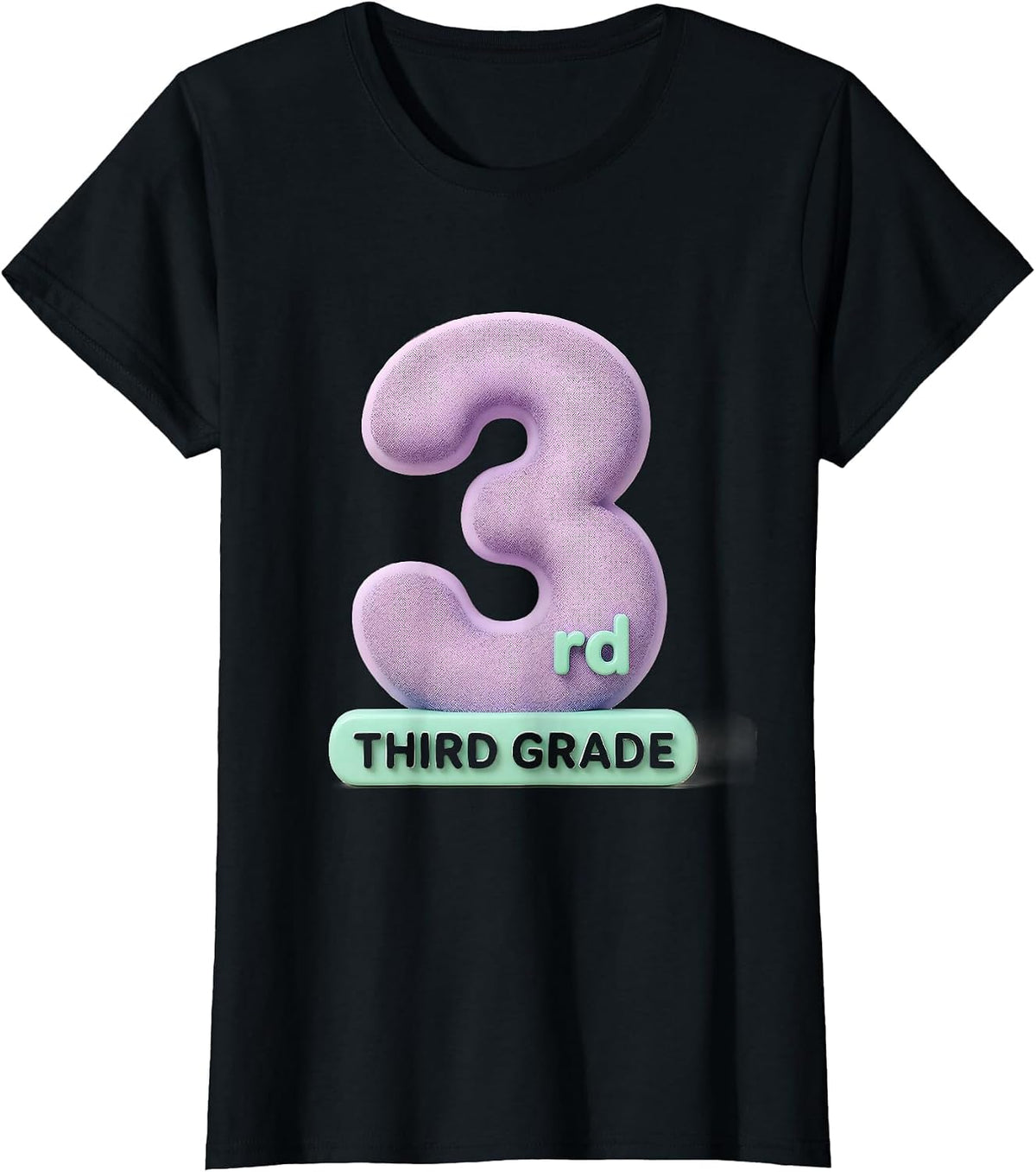 Women's Third Grade Cute Kawaii Elementary Teacher Back To School T-Shirt - Black