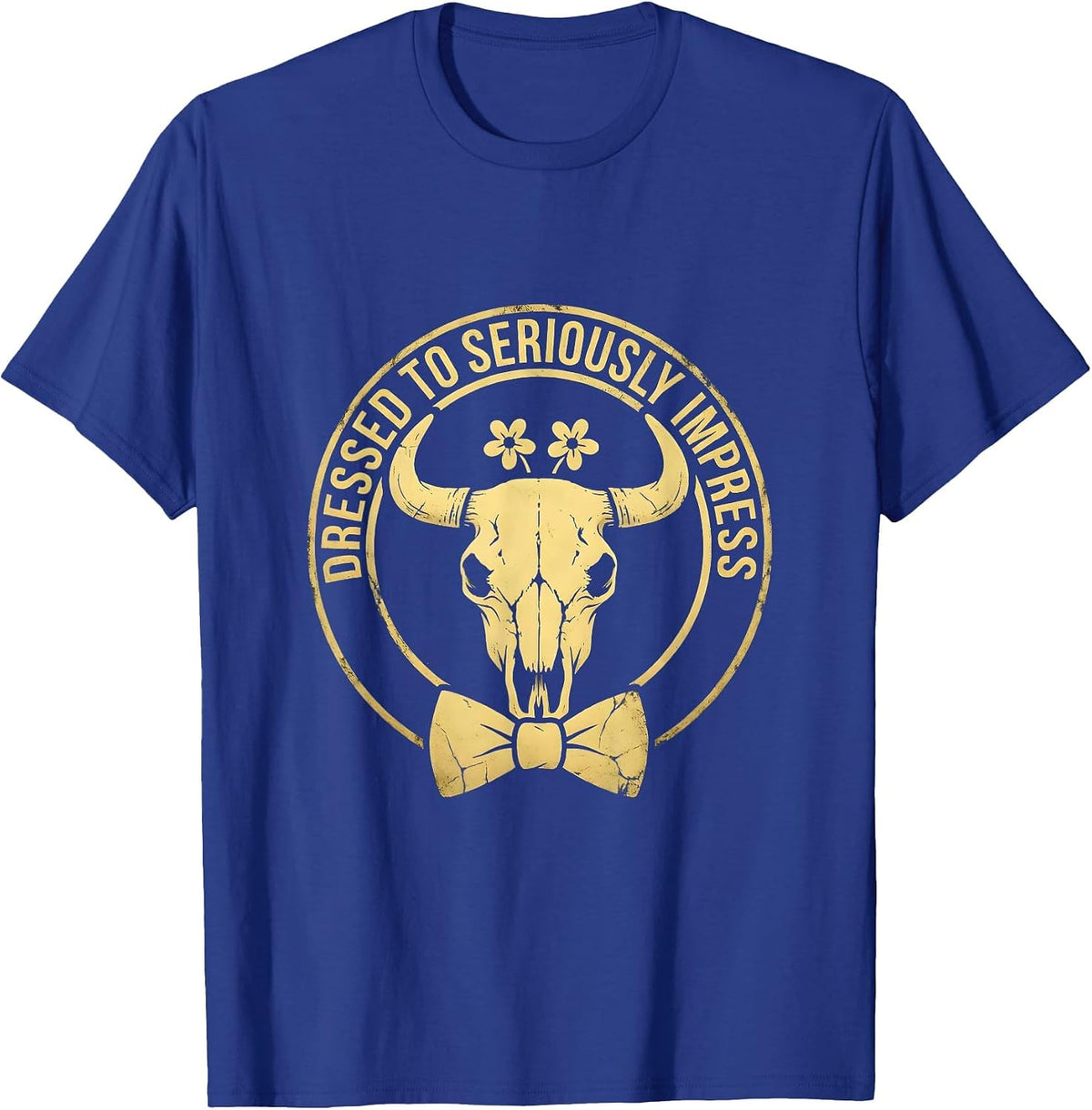 Dressed to Seriously Impress Tuxedo Design T-Shirt - Royal Blue