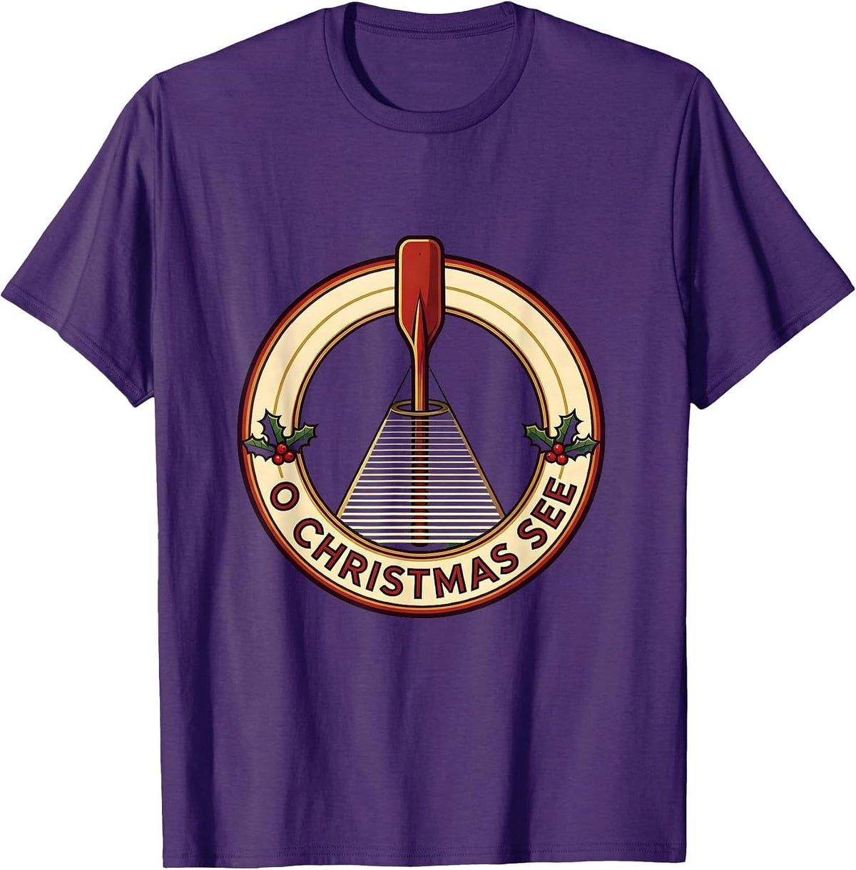 O Christmas See Emblem Optometrist Optician Workplace Humor T-Shirt - Purple