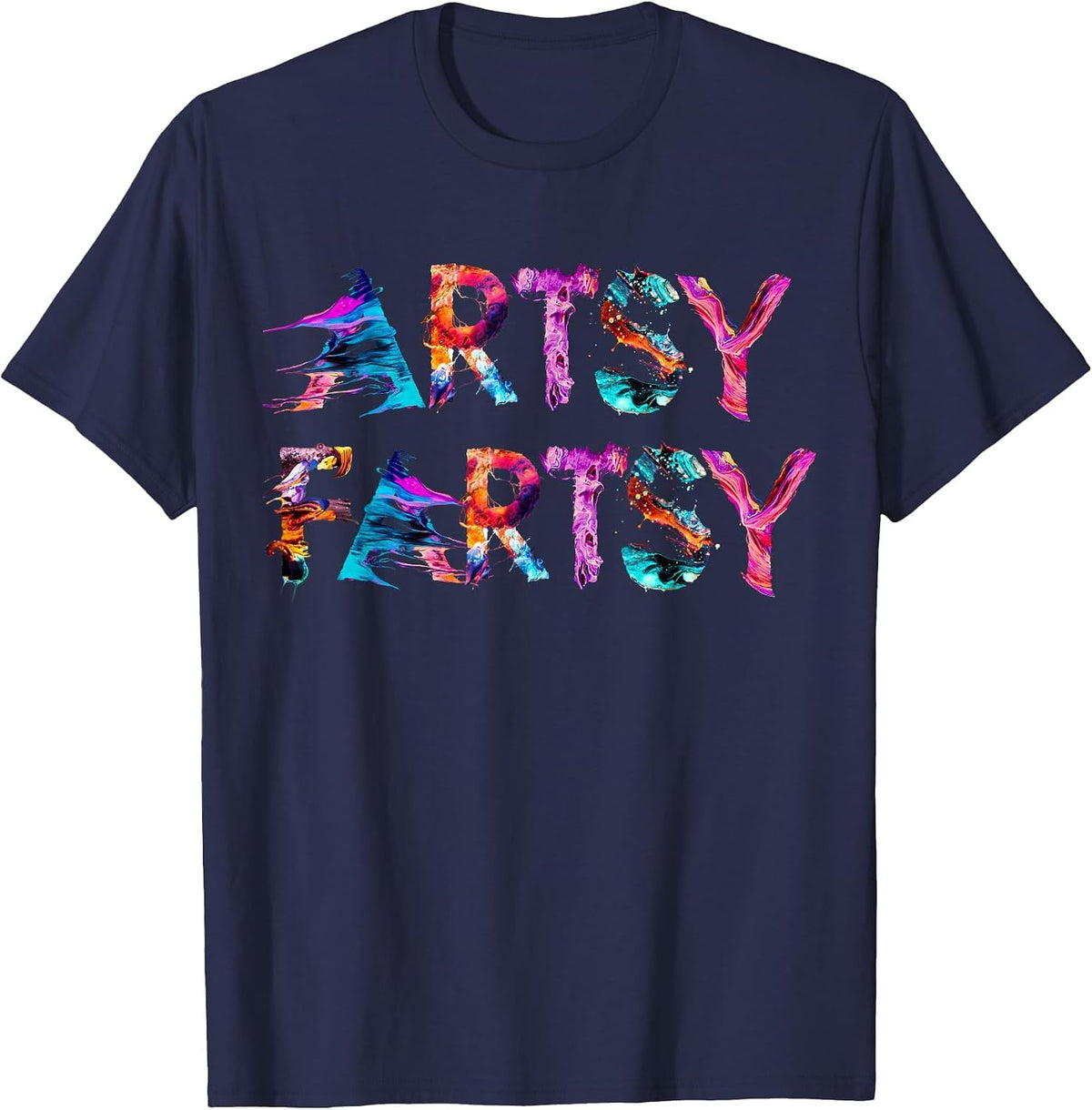 Artsy Fartsy Funny Artist T-Shirt T-Shirt - Navy Blue