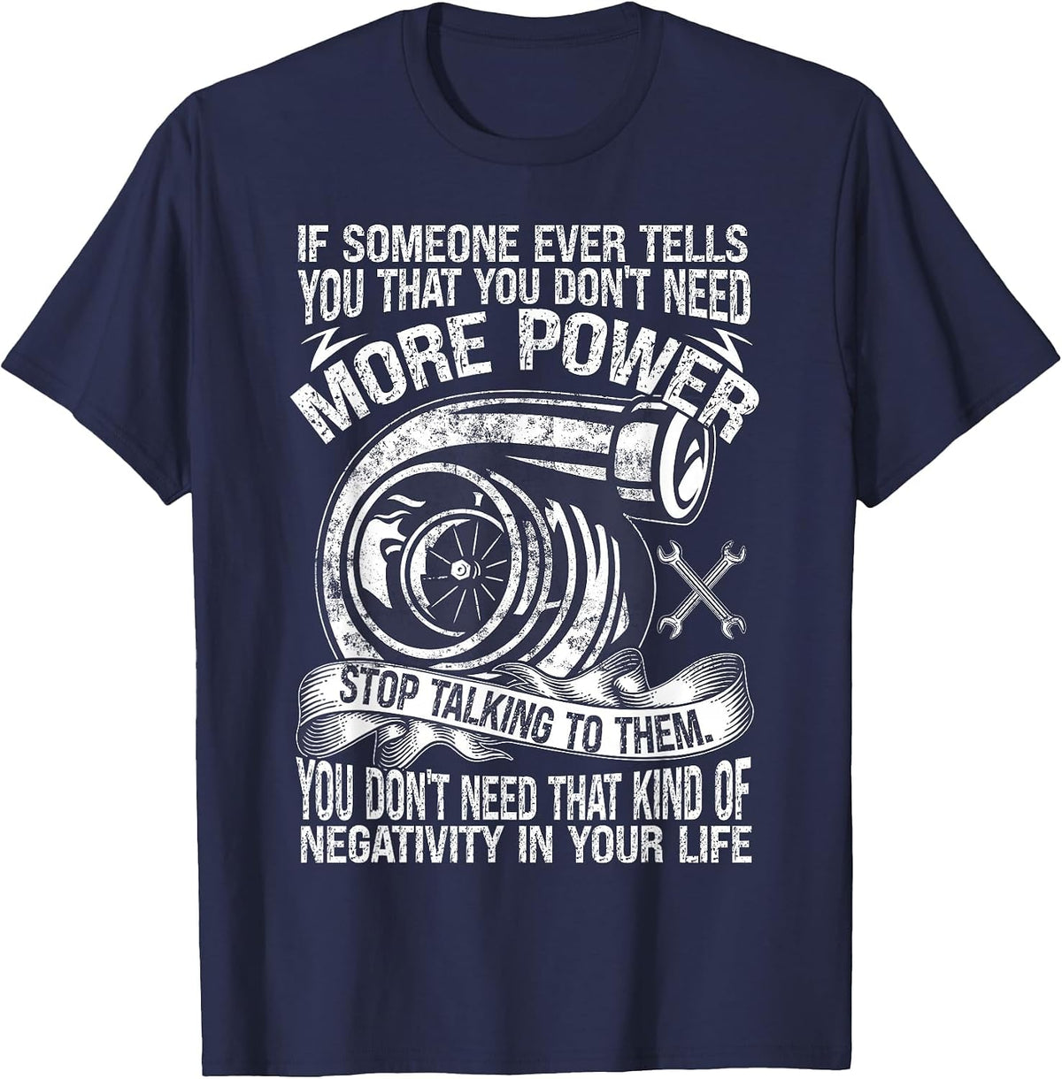 Mechanic Car Guy More Car Power T-Shirt - Navy Blue