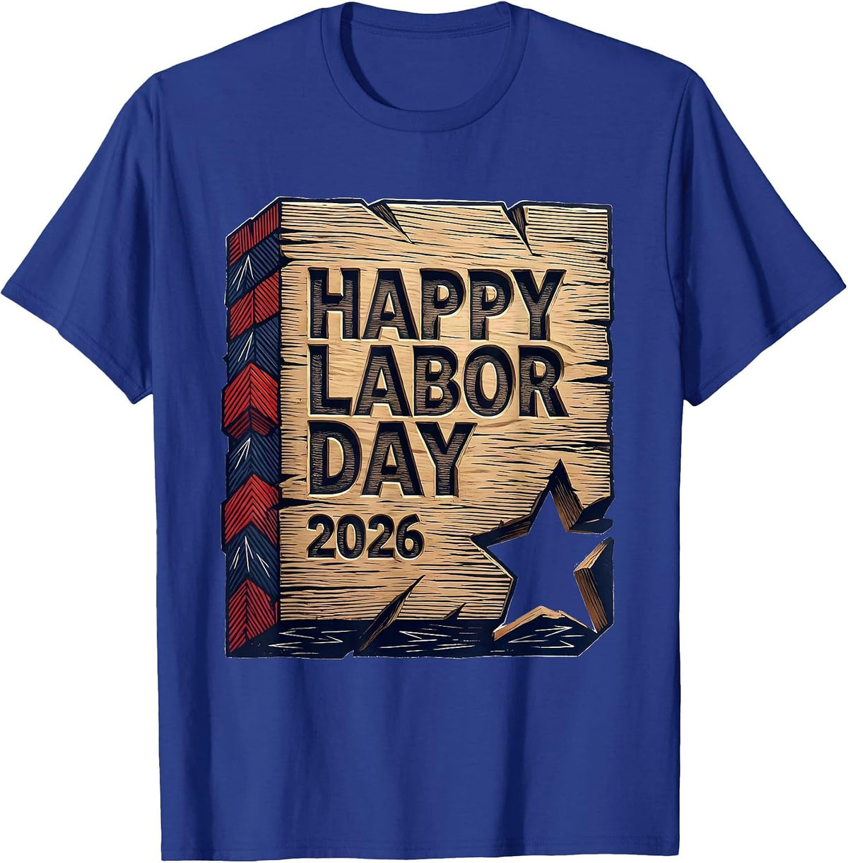 Men's Happy Labor Day 2026 Patriotic Union Pride Labor Day Gift T-Shirt - Royal Blue