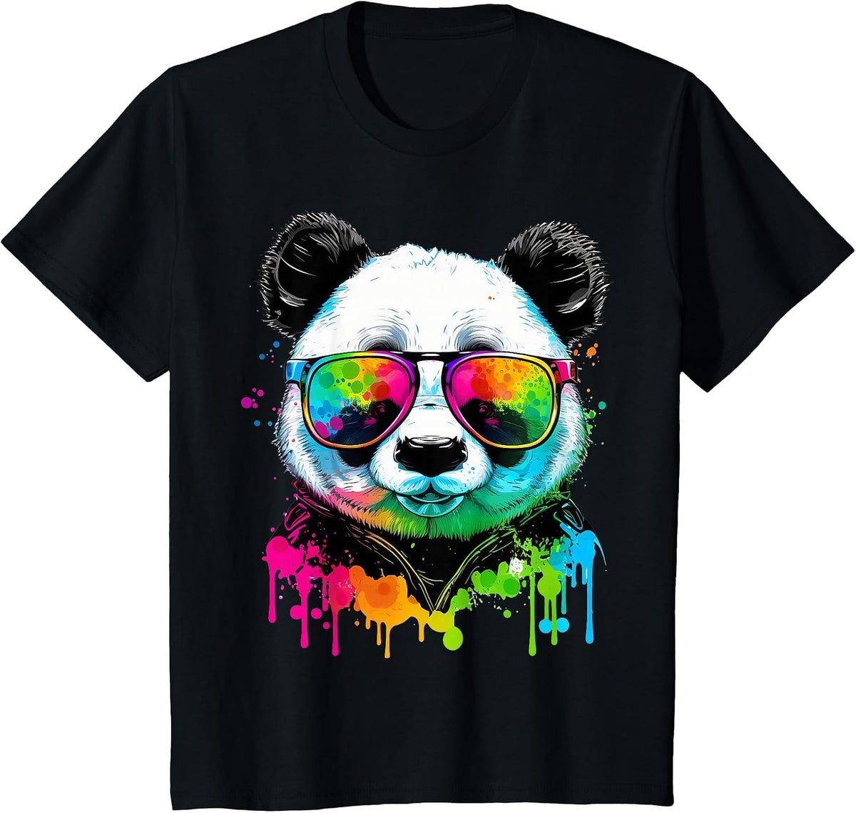 Cute Panda Lover Animal on Panda T-Shirt - Black